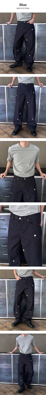[S/S] Daisy semi wide denim pants