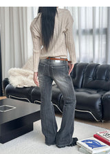 [F/W] Cable v neck kara crop knit(4color)