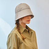 VA Curved Stud Round Drop Bucket Hat / Beige