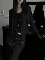 western ribbon crinkle shirt (2color)