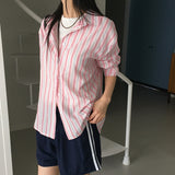 Hawain striped long-sleeved shirt