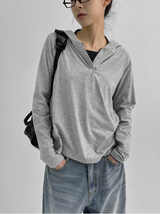 [MADE] ウィスリングスナップボタンフード長袖Tシャツ