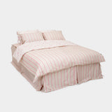Starry Pink Stripe Duvet Cover - Q size