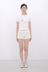 Stripe Curved Slit Shorts(PINK)