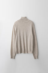 Cashmere turtle neck knit (Beige)