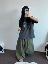 💚5000ソルド🥳❤‍🔥ナイロンバージョン🥳❤‍🔥 ツーピンタックバルーンコットンパンツ💚🖤🩶🤎5COLOR