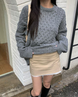 Minimal layered cotton skirt