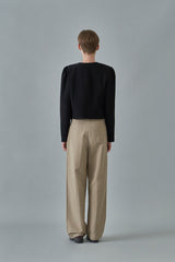  Chino pintuck pants_khaki beige