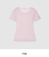 Sherbet Tencel See-Through Short Sleeve
