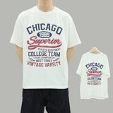 chicago over short sleeve tee(WHITE)