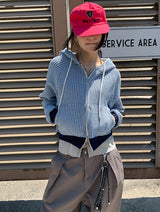 WAFFLE HOOD ZIP-UP (2C)