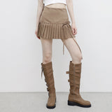 Noir String Pleats Skirt