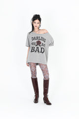 MELTING ROSE TEE #GREY