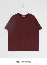 [unisex] スズナ ベーシック カラーマッチング ロールアップショートスリーブTシャツ