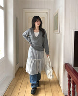 Rinko Dot Frill Chiffon Skirt