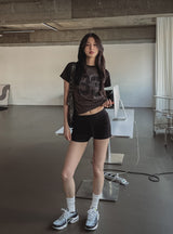メモリーラグランセミクロップTシャツ