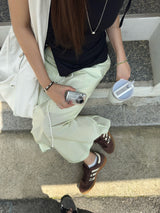 straight fit maxi skirt (cucumber green)