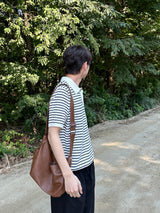 [Premium] Dail boucle stripe collar knit