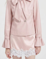 [PRE- FALL] Lumi Lace Satin A-Line Skirt Soft Pink