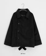 Rimlo Belt Double Button High Neck Coat