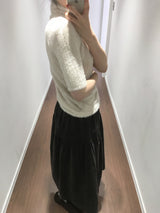 Winkle Three Quarter Sleeve Turtleneck T-shirt (2 Colors)