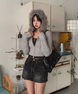 Kaeti インシジョンデニムスカートパンツ