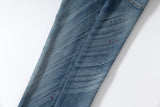 ICE BLUE HOT-FIX RHINESTONE CRINKLE WHISKER BOOTCUT JEANS