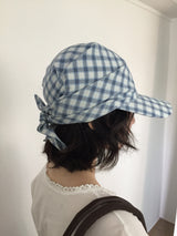 プレイドスカーフボールキャップ (2color)