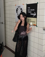 Rose long skirt