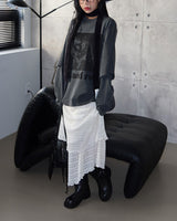 Layered printed oversized fit T-shirt