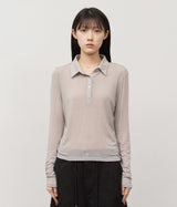 (W) Ercu Silky Collar Top
