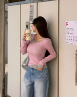 [BELLIDE MADE] 8 colors テンセルレイヤードUネックTシャツ