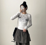 Log banding layered pocket skirt pants