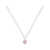 Lace heart choker