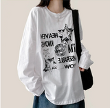Odd Vintage Printed Boxy Long Sleeve Tee