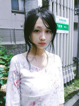 ヴィンテージ ローズ 3/4 Tシャツ アイボリー
