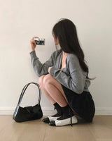 バレエコアグリッターバックリボンソックス