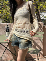[S/S] Punching knit one piece