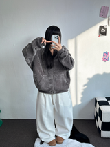 フリース🔥ベーシックワイドオーバーロングパンツ 🤍🖤🩶3カラー
