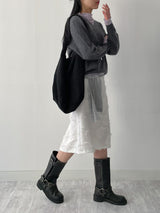 Raccoon V-neck loose-fit knit