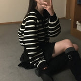 [BELLIDE MADE] ELLE、ストライプニットカーディガン