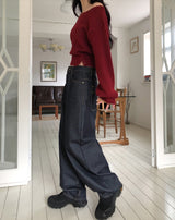Curse Stitch Pocket Non-Fade Denim Pants