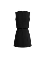  [ATELIER] Muse Sequin Detail Pocket Sleeveless Mini Dress Black