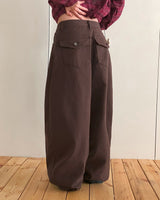 Leuji Pocket Balloon-fit Cotton Long Pants