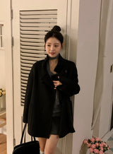 Laura Twist Loose V-neck Wool Knit +Tie Set (6color)