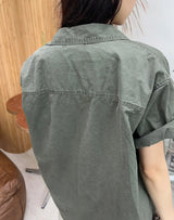 Rudil Crop-Dyed Short Sleeve Shirt