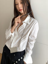 Cotton Basic Sharp Long Sleeve Shirt