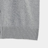 Leviron Two-Pocket Cut-out Collar Short-Sleeve Cardigan