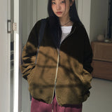 Sithern Corduroy Two-Way Hooded Zip-Up Jacket