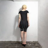 CURVED LINE FLARED DRESS